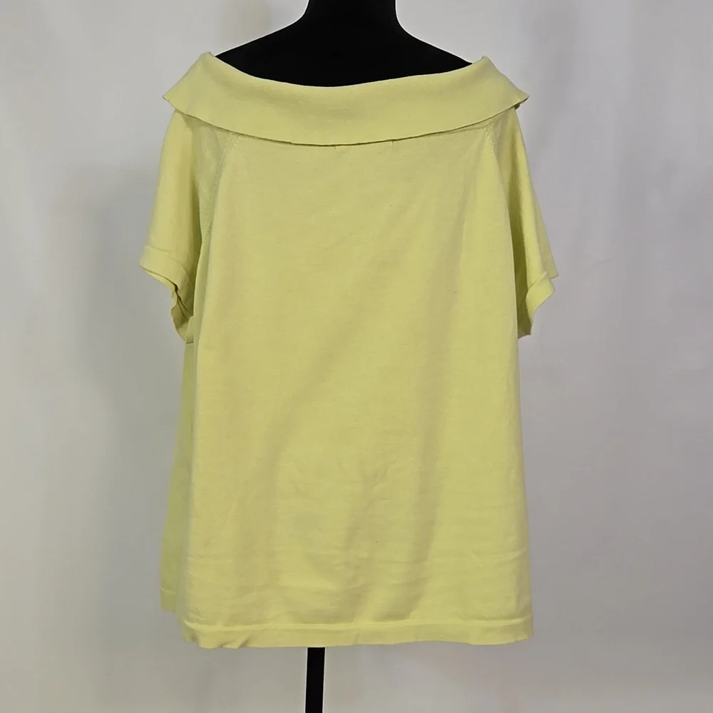 Lime Off the Shoulder Sweater